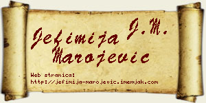 Jefimija Marojević vizit kartica